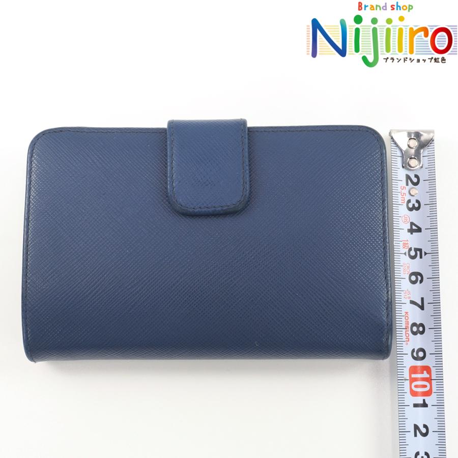 PRADA 【美品】プラダ PRADA サフィアーノ メタル レザー 二 PRADA 【美品】プラダ PRADA サフィアーノ メタル レザー 二