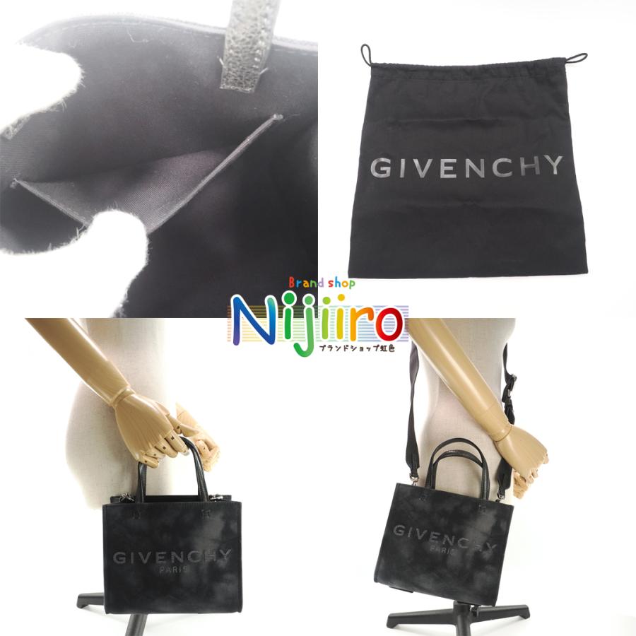 【極美品】ジバンシー GIVENCHY　Ｇトート ミニ ウォッシュドキャンバス ダークグレー　ブラック ハンドバッグ　ショルダーバッグ｜brandshopnijiiro｜08