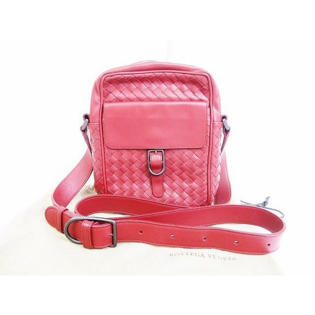 イントレチャート レザー レザー 斜めかけバッグ メンズ ワインレッド 6294 東京のブランドショップ レディース Veneta Bottega 斜めかけバッグ ショルダーバッグ 超美品 メンズ ボッテガヴェネタ