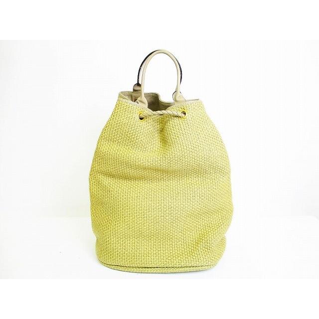 ボッテガヴェネタ BOTTEGA VENETA ヴィンテージ 麻×レザー ショルダー  