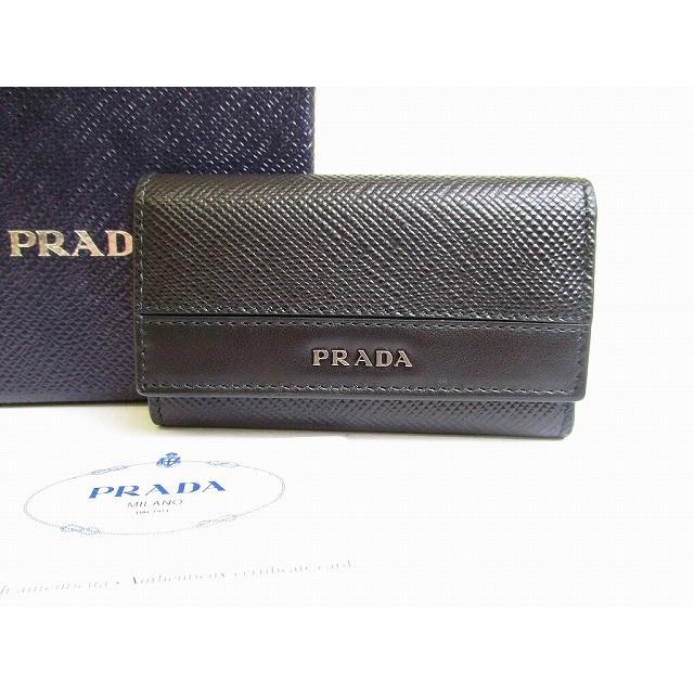 安くて良い品質 プラダ Prada サフィアーノレザー 6連キーケース キーリング メンズ 未使用保管品 公式売れ筋 Manpredict Com
