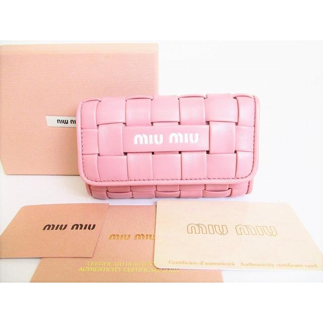 miu ミュウミュウ miumiu マトラッセ インテレッチオ ナッパレザー 6連  