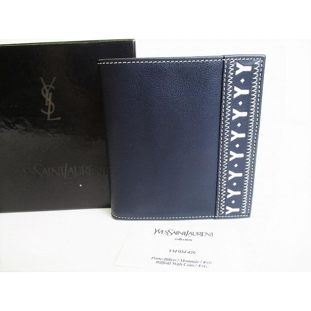 イヴ サンローラン Yves Saint 二つ折り財布 レディースファッション Laurent Ysl レザー Yカット 2つ折り 2つ折り 財布 レディース 未使用保管品 メンズ コンパクト財布 超希少 8535 東京のブランドショップ