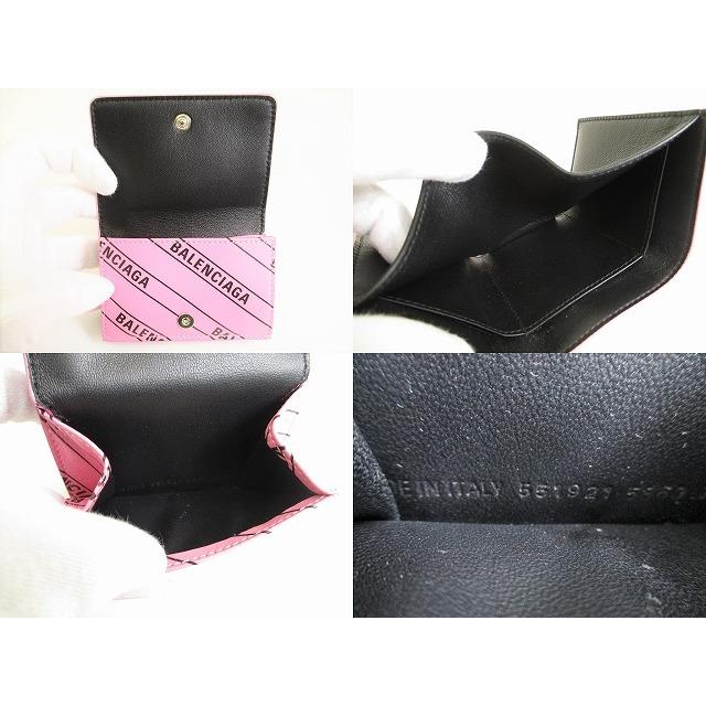 【美品】バレンシアガ 三つ折財布 ブラック エブリデイ カーフスキン 美品✨バレンシアガ 三つ折り財布 エブリデイ レザー ブラック