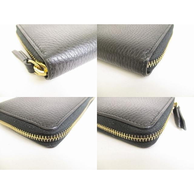 GG グッチ GUCCI ダブルG マーモント レザー ラウンドファスナー