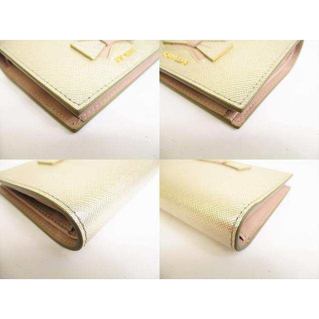 PRADA（プラダ） リボン付きサフィアーノ レザー 2つ折り 財布