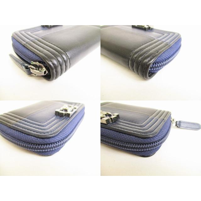 CHANEL（シャネル） ボーイシャネル CC ロゴ ラムスキン ジップ コイン