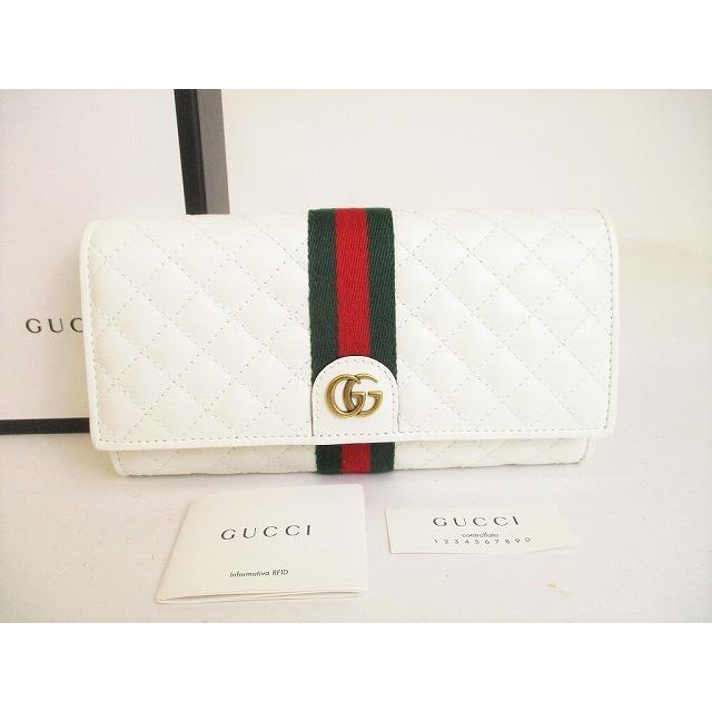 グッチ GUCCI オフィディア ダブルG シェリーライン キルティングレザー 2つ折り 長財布 コンチネンタルウォレット 【未使用保管品】｜brandshoptokyos