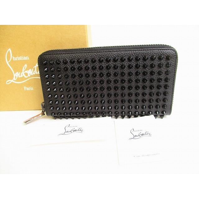 クリスチャン ルブタン Christian 財布 帽子 ファッション小物 Louboutin メンズ 財布 パネトーネ スパイク ラウンドファスナ レディース 長財布 メンズ 展示保管品 東京のブランドショップ 9123