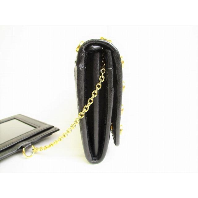 PRADA プラダ シティカーフレザー ゴールド金具 スタッズ 2 PRADA プラダ シティカーフレザー ゴールド金具 スタッズ 2