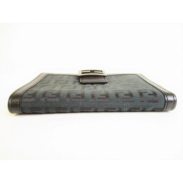 FENDI（フェンディ） ズッキーノ キャンバス レザー 2つ折り 財布