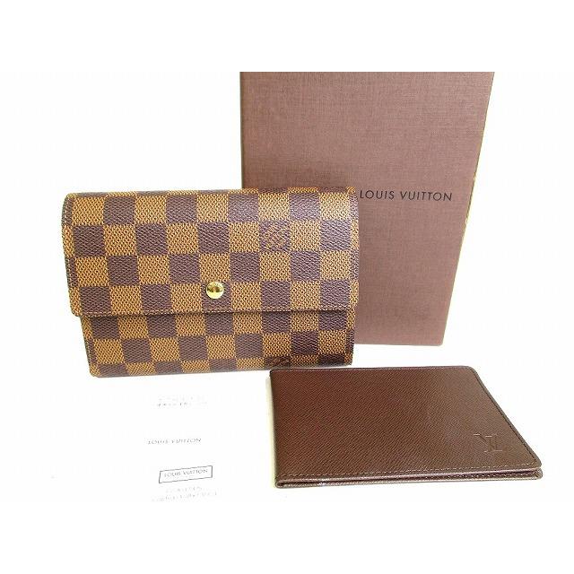 ルイ ヴィトン ダミエ ポルトトレゾール エテュイ パピエ 折財布