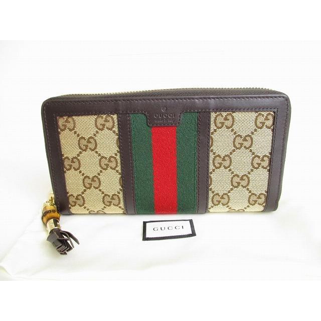 グッチ　バンブータッセル　シェリーライン　GGキャンバス　ラウンドファスナー GGキャンバス グッチ GUCCI GG キャンバス シェリーライン バンブー