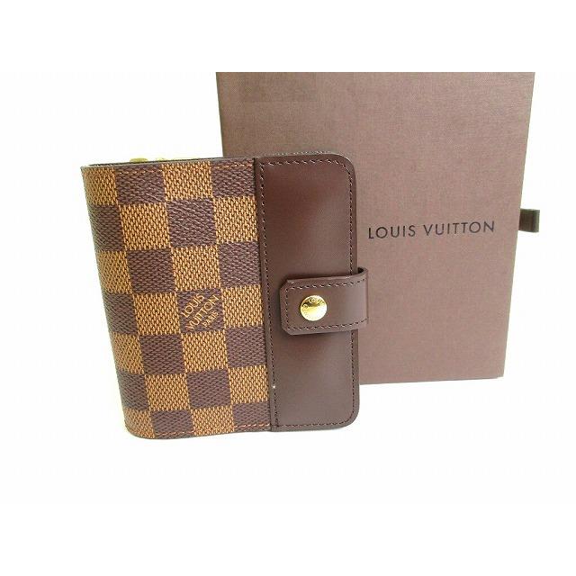 ルイヴィトン LOUIS VUITTON ダミエ コンパクトジップ 2つ折り 財布