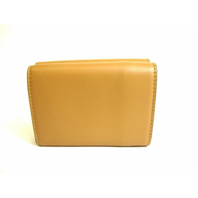 P*e様 Fendi ROMA 三つ折り財布 レザー コンパクトウォレット イエ FENDI（フェンディ） FENDI ROMA ローマ レザー 3つ折り 財布