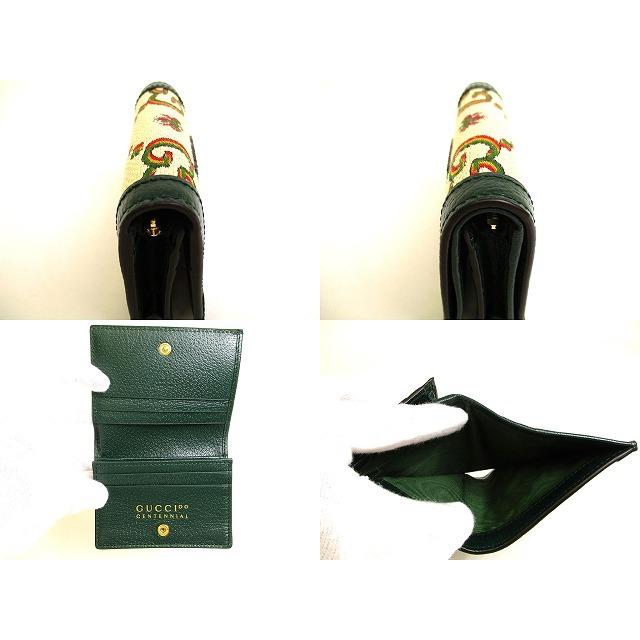 GG グッチ GUCCI 100周年記念 キャンバス×レザー カードケース 2 GG グッチ GUCCI 100周年記念 キャンバス×レザー カードケース 2