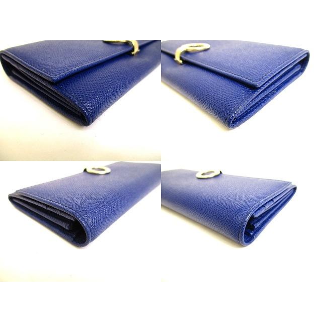 【美品】ブルガリ グレインレザー 長財布 L字ファスナー サークルロゴ ギャラ有 BVLGARI（ブルガリ） ブルガリブルガリ ロゴクリップ グレインレザー 2
