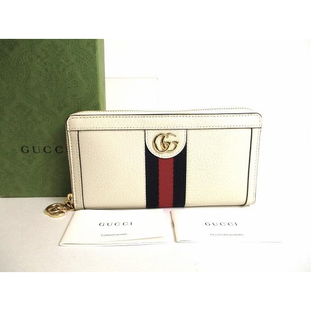 【試し使いのみ】グッチ GUCCI ダブルG オフィディア ラウンドファスナー GG グッチ GUCCI ダブルG オフィディア レザー ウェブストライプ