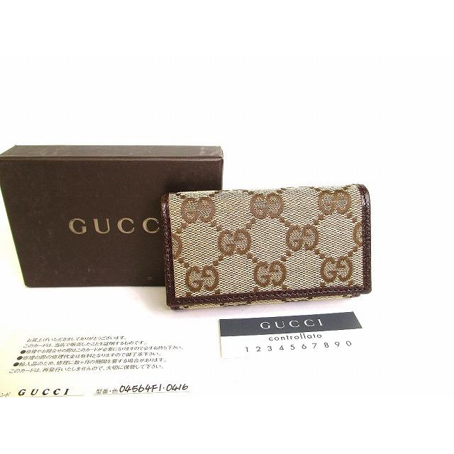 GGキャンバス グッチ GUCCI 6連 キーケース キーリング メンズ