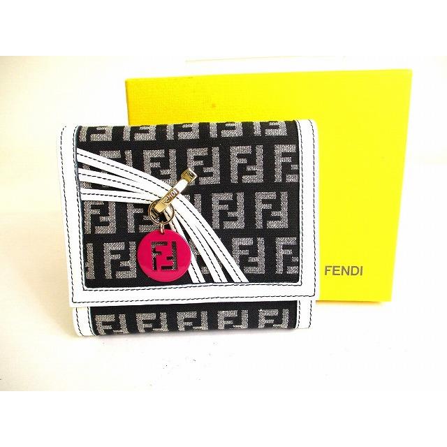 FENDI（フェンディ） ズッキーノ キャンバス 2つ折り コンパクト財布