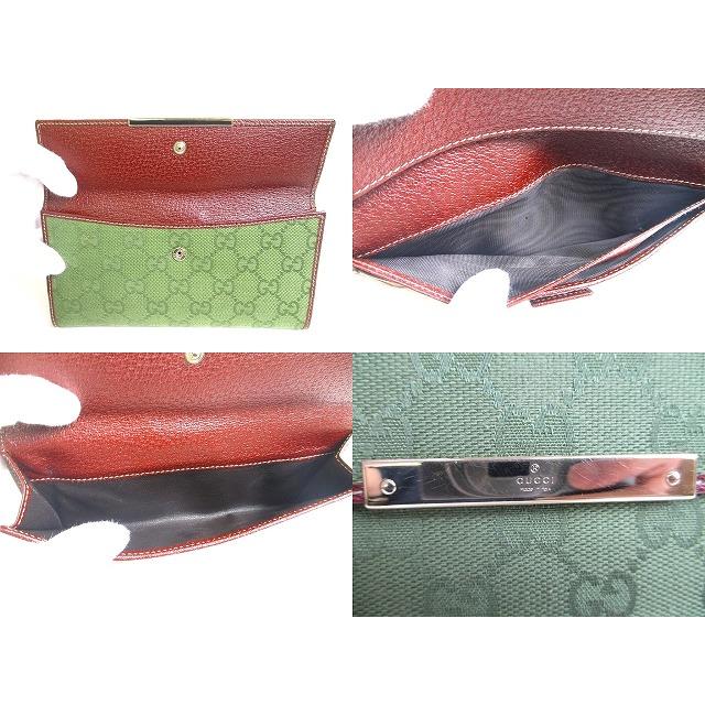 GGキャンバス グッチ GUCCI GG キャンバス レザー 長財布 両面開き