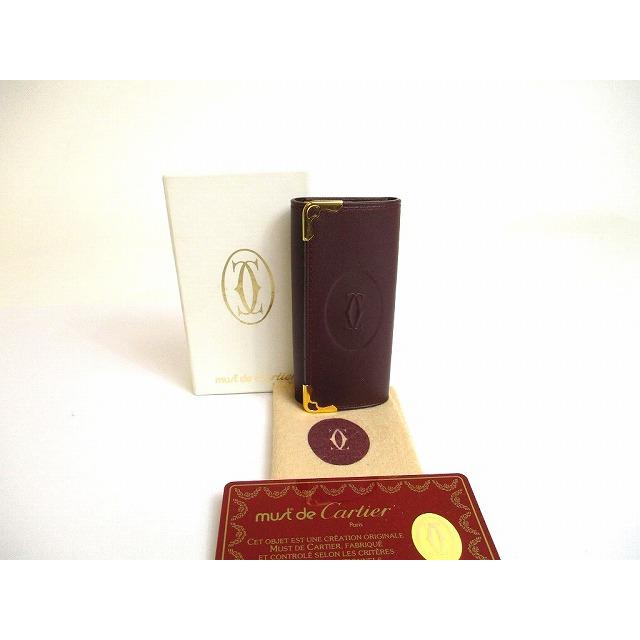 must de Cartierマストドゥ カルティエ 4連 レザーキーケース 楽天市場】【未使用品】 カルティエ キーケース 4連 マスト ドゥ