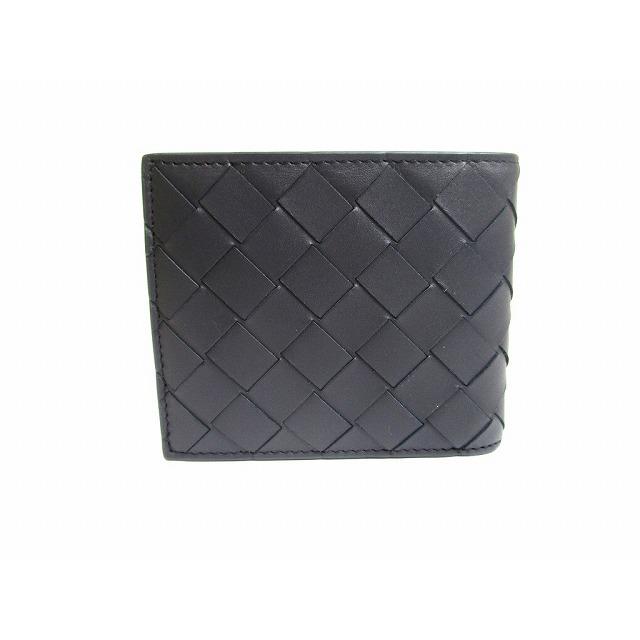 BOTTEGA VENETA イントレチャート折財布　正規品　美品 BOTTEGA VENETA（ボッテガ・ヴェネタ） イントレチャート カーフレザー