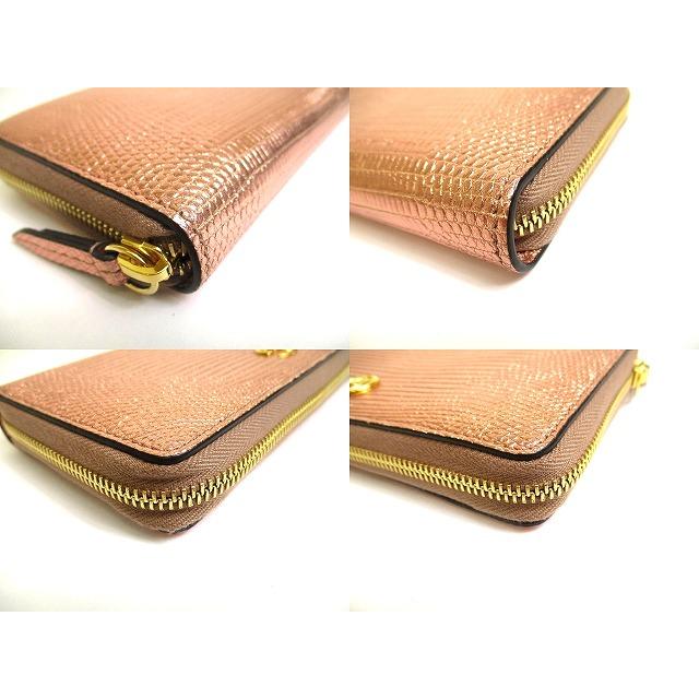 GG グッチ GUCCI マーモント リザード ラウンドファスナー 長財布 