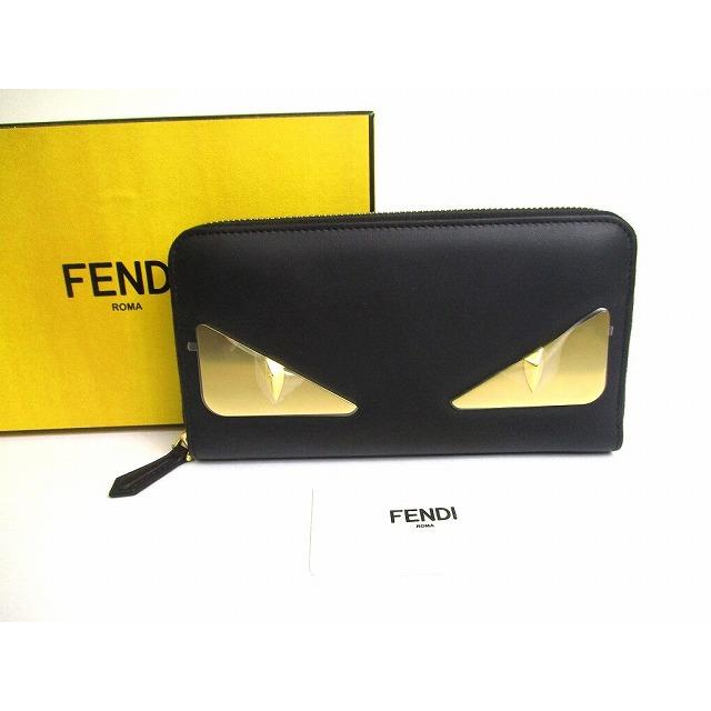 FENDI（フェンディ） モンスター バグズメタル カーフレザー ラウンド