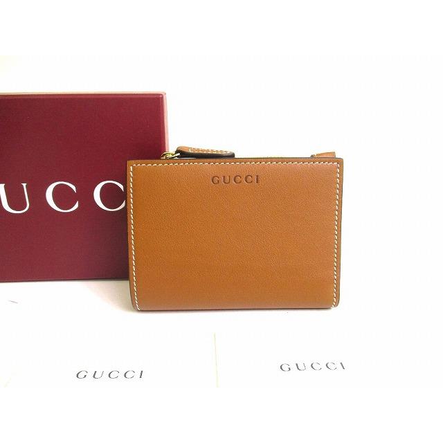 GG グッチ GUCCI GGエンブレム レザー ミディアムウォレット 2つ折り