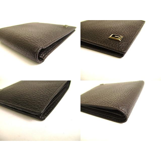 GG グッチ GUCCI ロゴ レザー 2つ折り 札入れ 財布 コンパクト財布