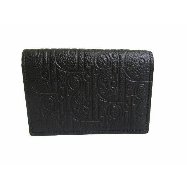 Christian Dior 黒 レザー 名刺入れ Christian Louboutin ディオール Dior オブリーク レザー カード