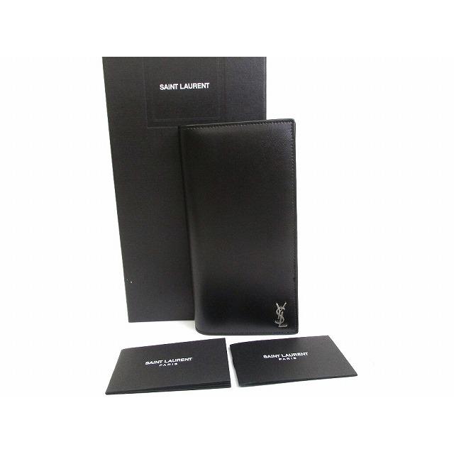 美品✨SAINT LAURENT サンローラン　二つ折り財布　タイニーカサンドラ 最終値下げ】SAINT LAURENT タイニーカサンドラ 黒 レザー