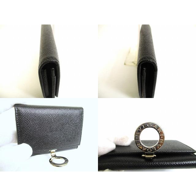 BVLGARI（ブルガリ） ロゴクリップ グレインレザー 名刺入れ カード