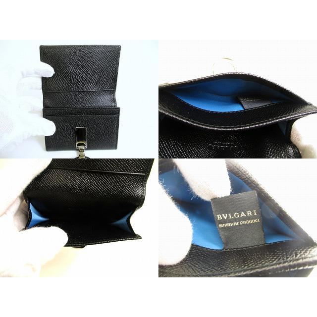 BVLGARI（ブルガリ） ロゴクリップ グレインレザー 名刺入れ カード