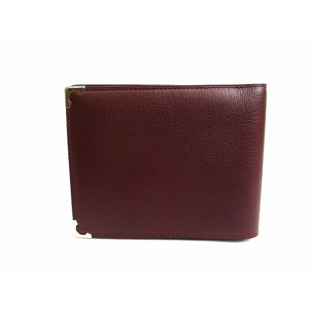 Cartier（カルティエ） カボション レザー 2つ折り 札入れ コンパクト