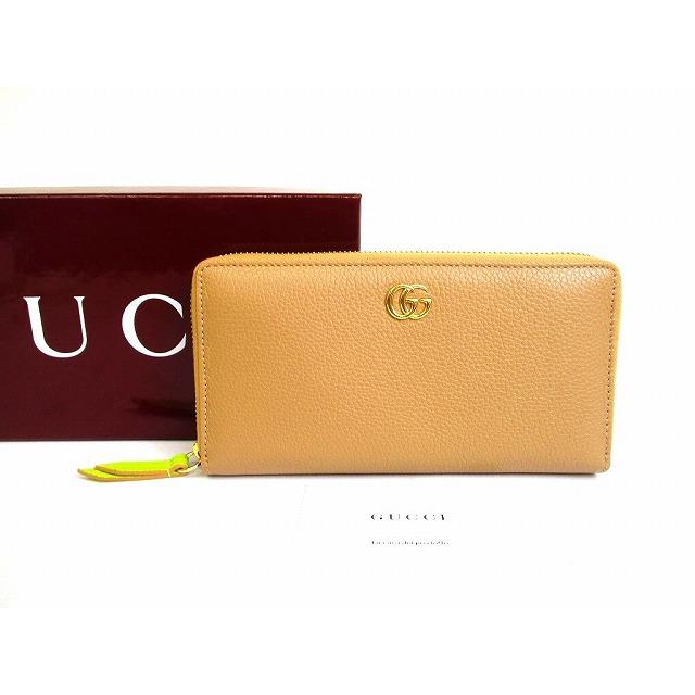 GG グッチ GUCCI ダブルG バイカラー レザー ジップアラウンド