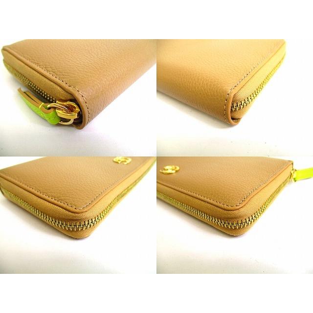GG グッチ GUCCI ダブルG バイカラー レザー ジップアラウンド