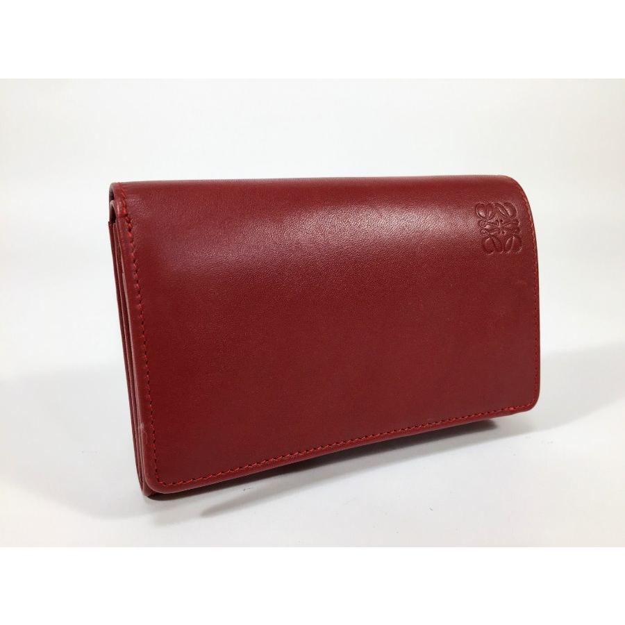 LOEWE ロエベ 財布 二つ折り レザー ボルドー : ブランド LOEWE ロエベ 財布 二つ折り レザー ボルドー : ブランド