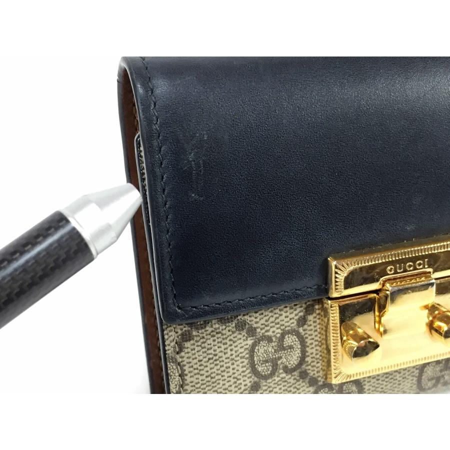 GG グッチ 財布 コンパクト レザー ブラック 金具ロックタイプ GG グッチ 財布 コンパクト レザー ブラック 金具ロックタイプ