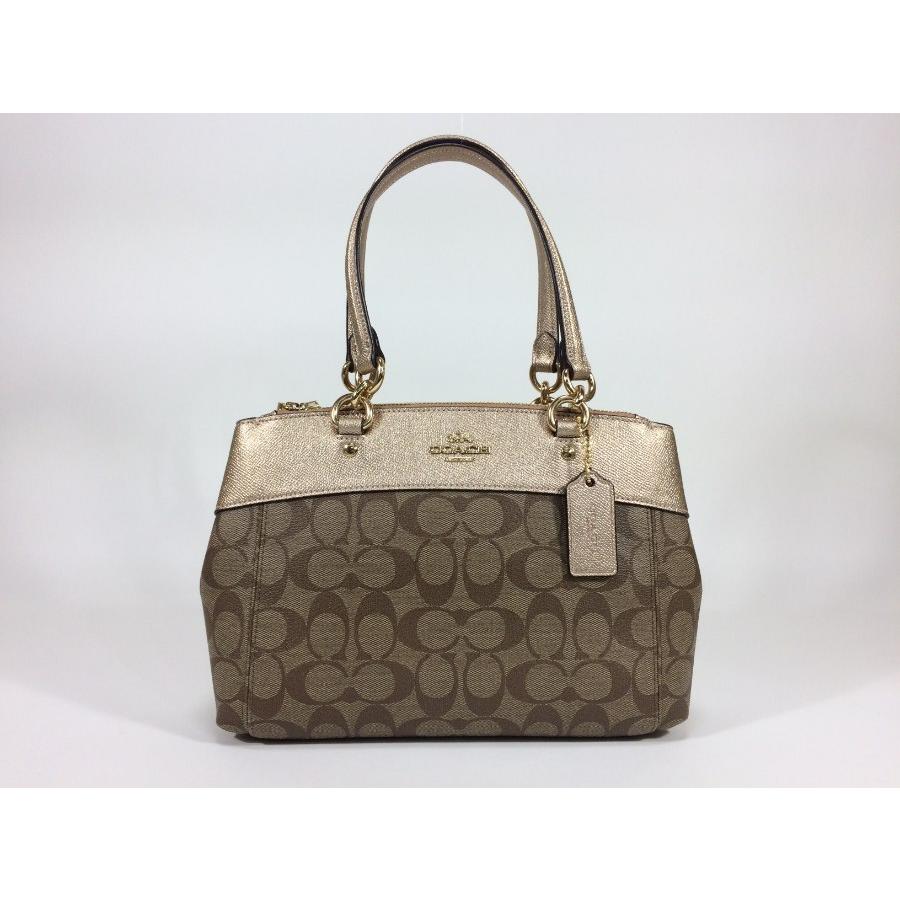 コーチ ハンドバッグ 2way ショルダーバッグ シグネチャー PVC×レザー  