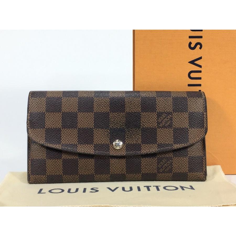 LOUIS VUITTON ルイヴィトン 長財布 ダミエ 二つ折り ブラウン LOUIS VUITTON ルイヴィトン 長財布 ダミエ 二つ折り ブラウン