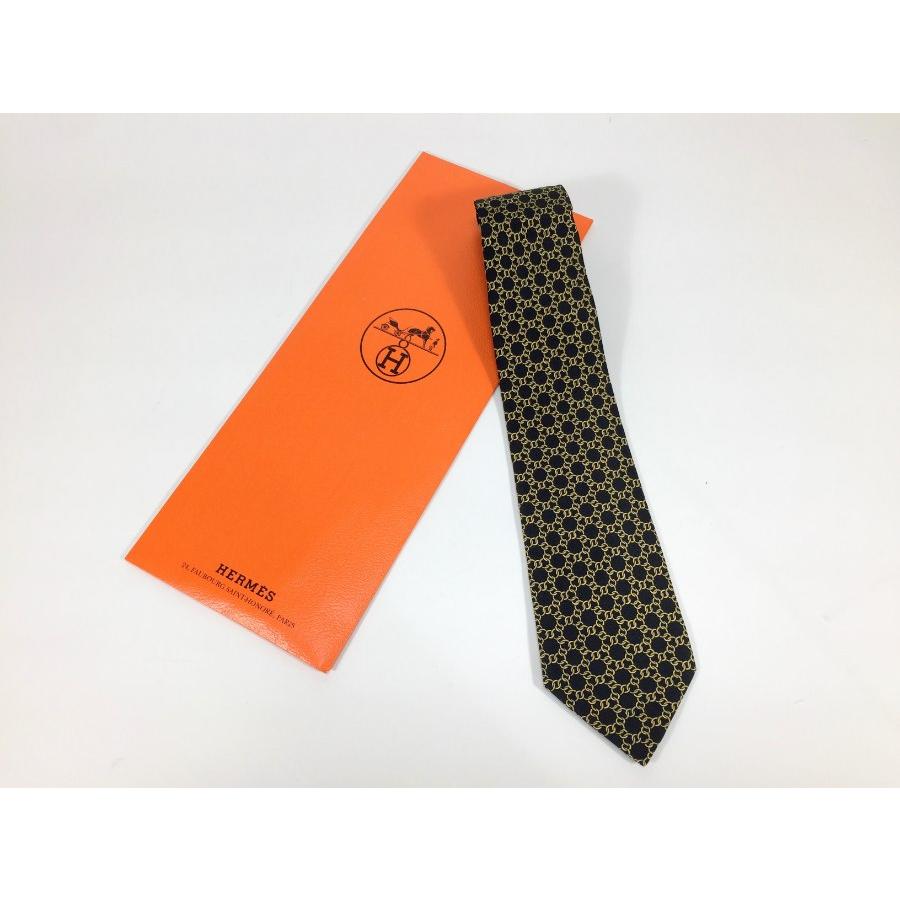 HERMES エルメス ネクタイ シルク ブラック系 リングチェーン柄 :0309-1597-17000680415:ブランドスクエア - 通販 - Yahoo!ショッピング HERMES エルメス ネクタイ シルク ブラック系 リングチェーン柄 :0309-1597-17000680415:ブランドスクエア - 通販 - Yahoo!ショッピング