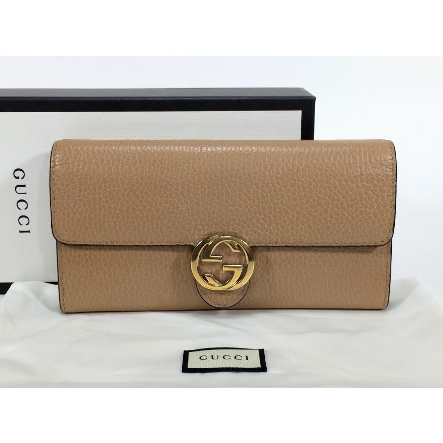 GUCCI 長財布〔GGマーモント〕レザー ロングウォレット