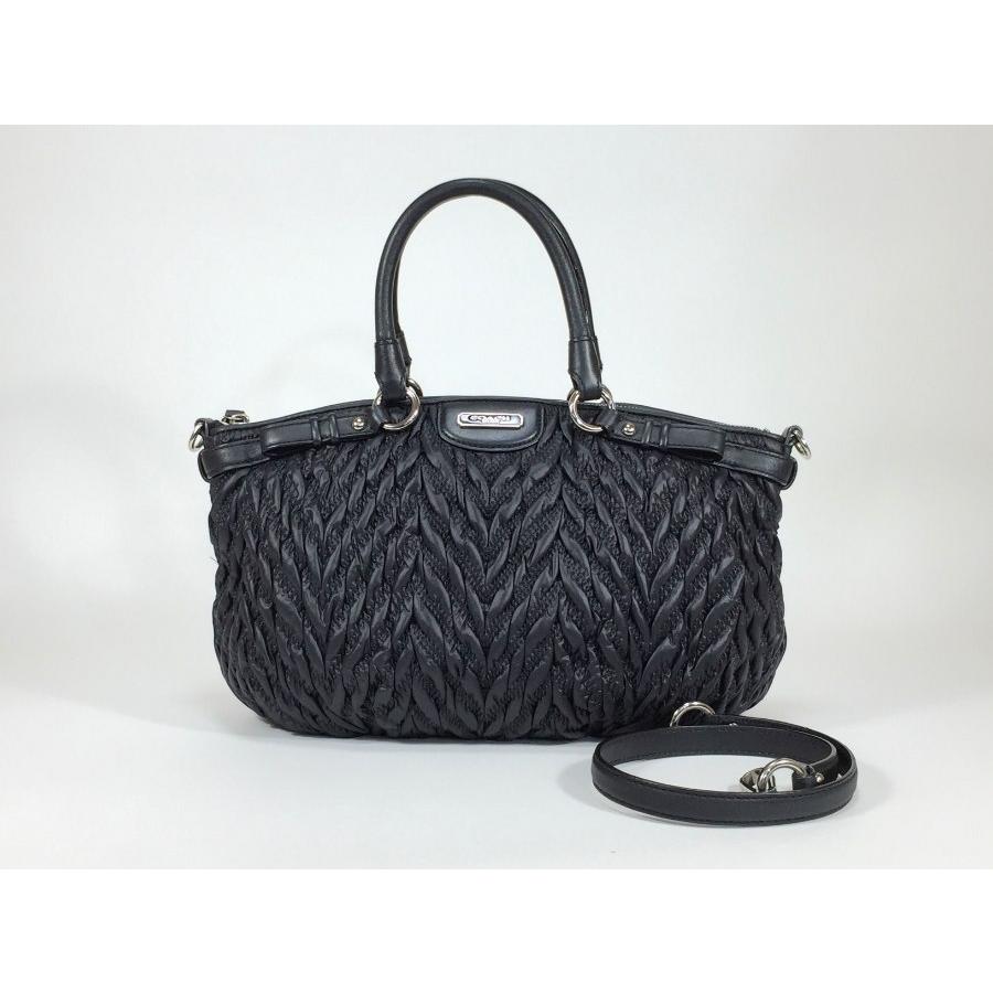COACH コーチ ハンドバッグ 2way ショルダーバッグ ナイロン ギャザー  