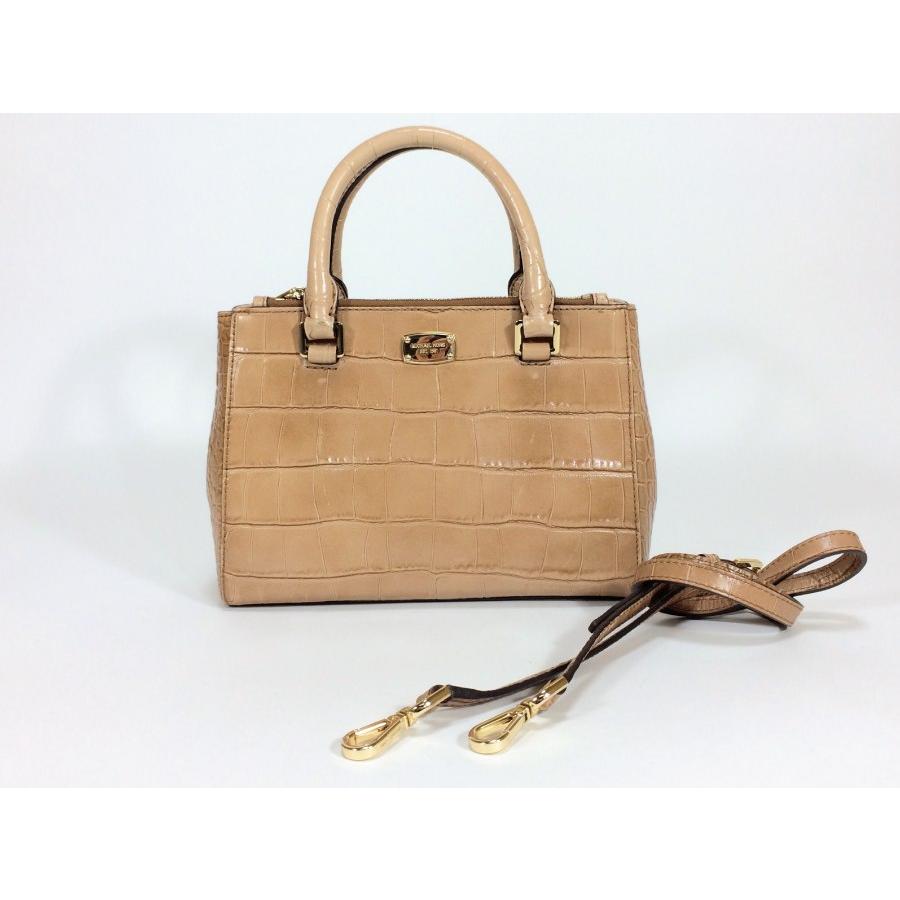 MICHAEL KORS マイケルコース ハンドバッグ クロコ型押し ブラウン 