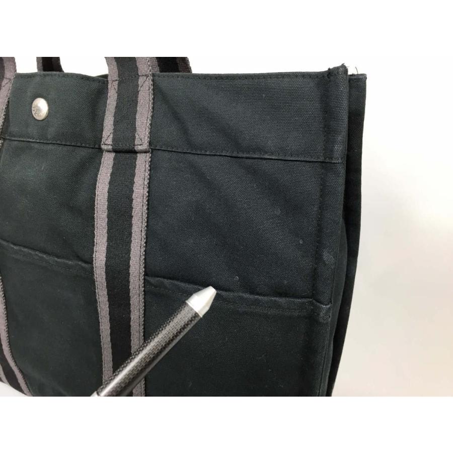 フールトゥ エルメス トートバッグ MM キャンバス ブラック フールトゥ エルメス トートバッグ MM キャンバス ブラック