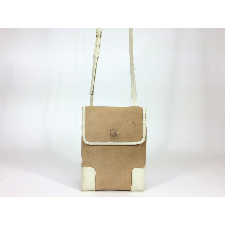 LOEWE ロエベ ショルダーバッグ アナグラム スエード×レザー LOEWE ロエベ ショルダーバッグ アナグラム スエード×レザー