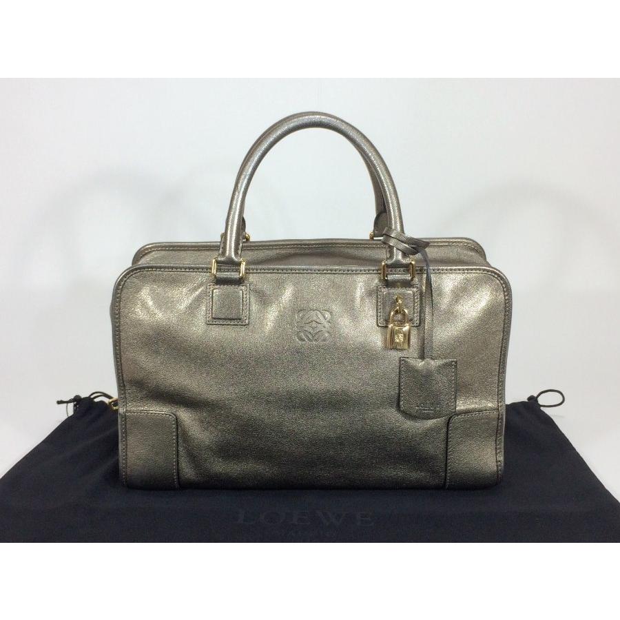 LOEWE ロエベ ハンドバッグ アマソナ 36 レザー ゴールド : ブランド 
