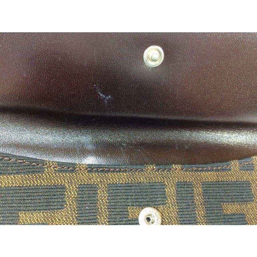 FENDI フェンディ 長財布 ズッカ柄 キャンバス×レザー ブラウン FENDI フェンディ 長財布 ズッカ柄 キャンバス×レザー ブラウン